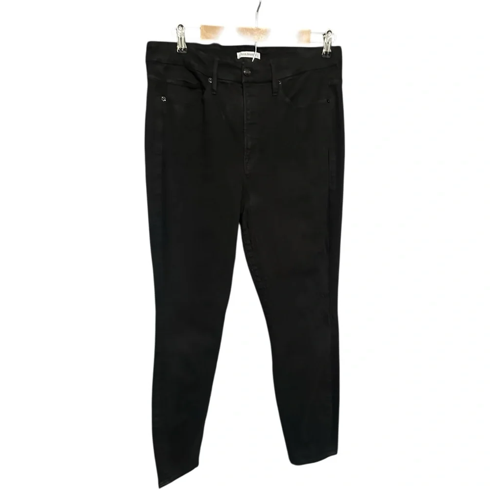Good American Good Legs High Rise Skinny Jeans Black Size 16